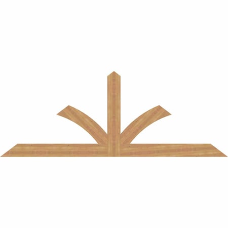 Ekena Millwork Richland Smooth Timber Gable Bracket, Western Red Cedar, 96"W x 36"H x 1 1/2"D x 5 1/2"F, 9/12 Pitch GBW096X36X0206RIC00SWR
